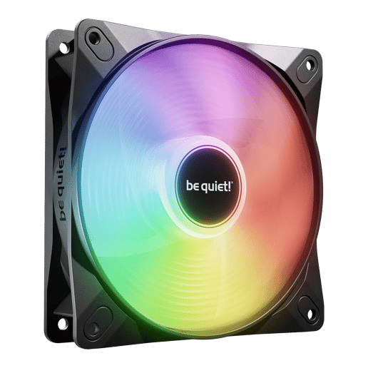 Be Quiet! (BL132) Light Wings LX 120mm PWM Reverse Blade ARGB Case Fan, Rifle Bearing, Impeller w/ 16 LEDs, Daisy-Chain, Up to 1500 RPM, Black
